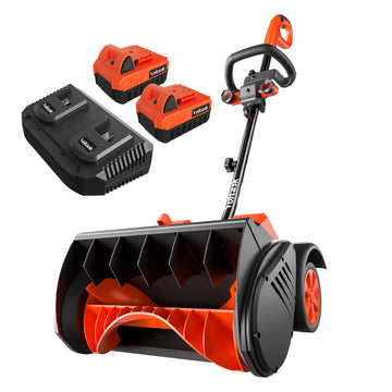 VOLTASK SS-40A 40V 16-Inch Brushless Cordless Snow Shovel with Wheels, 2 Batteries & Dual Quick Charger Included