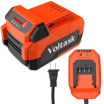 VOLTASK 20V 4.0-Ah Lithium-ion Battery + 2.4A Rapid Charger for Voltask Cordless Snow Shovel SS-20D