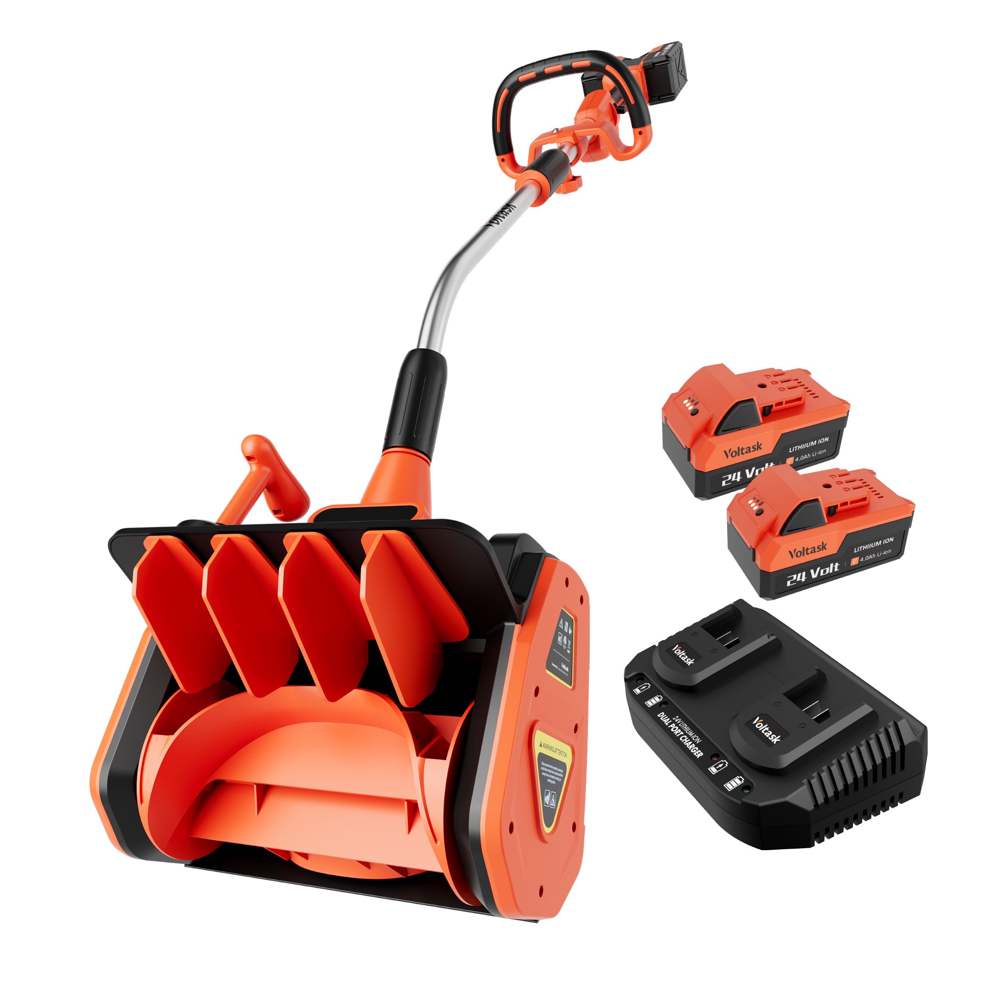 VOLTASK Cordless Snow Shovel, 48V | 13.5-Inch Cordless Snow Blower, Ba
