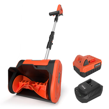 VOLTASK SS-20C 20V 10-Inch Cordless Snow Shovel Lightweight, Battery & Quick Charger Included