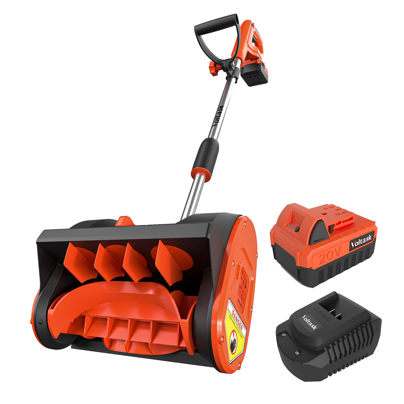 VOLTASK SS20E 20V 12Inch Cordless Snow Shovel with Directional Plate