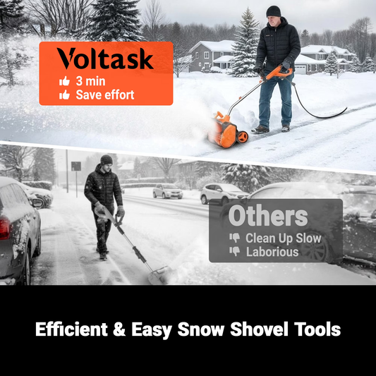 VOLTASK 17-Inch Corded Snow Blower, 12 A Electric Snow Blower