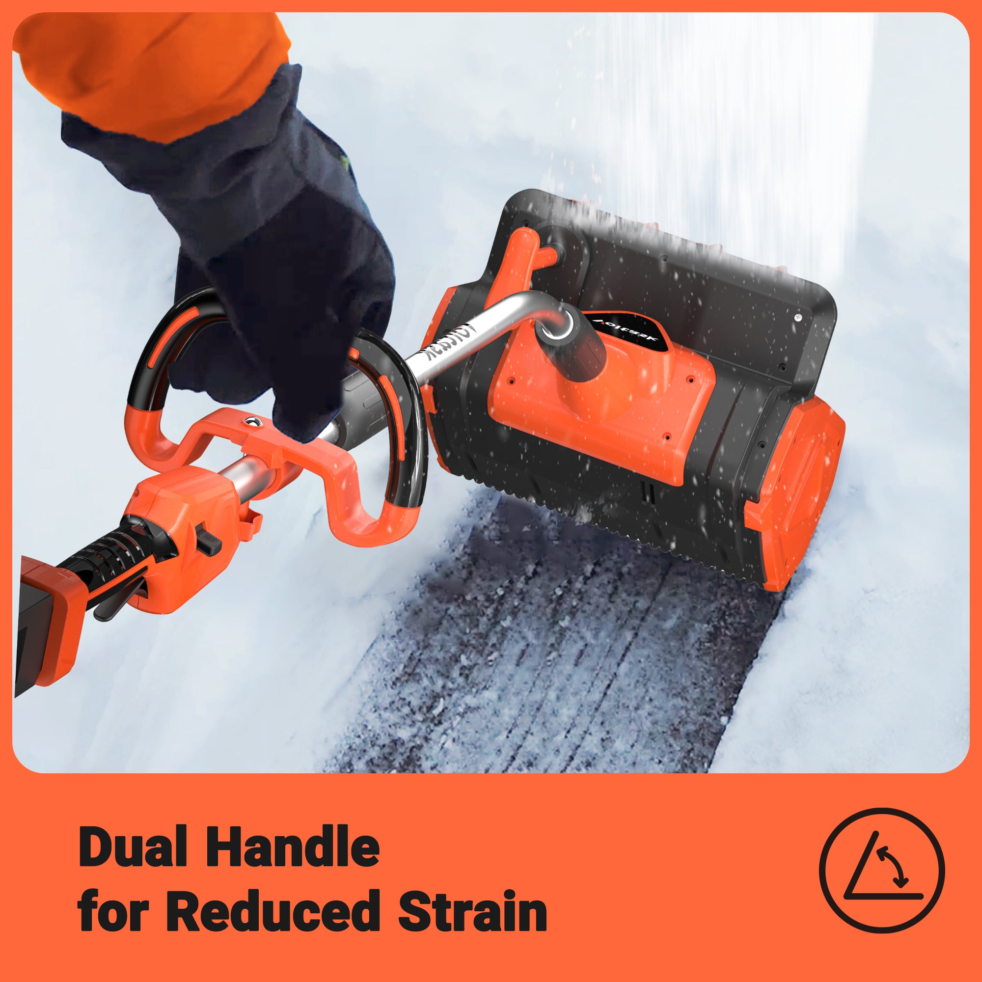 VOLTASK Cordless Snow Shovel, 48V | 13.5-Inch Cordless Snow Blower, Ba