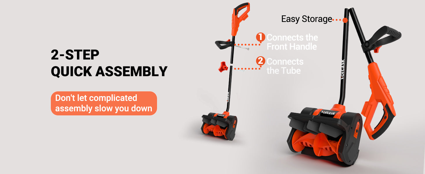 VOLTASK SS20B 20V 12Inch Cordless Snow Shovel with Directional Plate